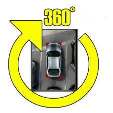 Комплект 4-х камер кругового обзора 360 для магнитол Carmedia